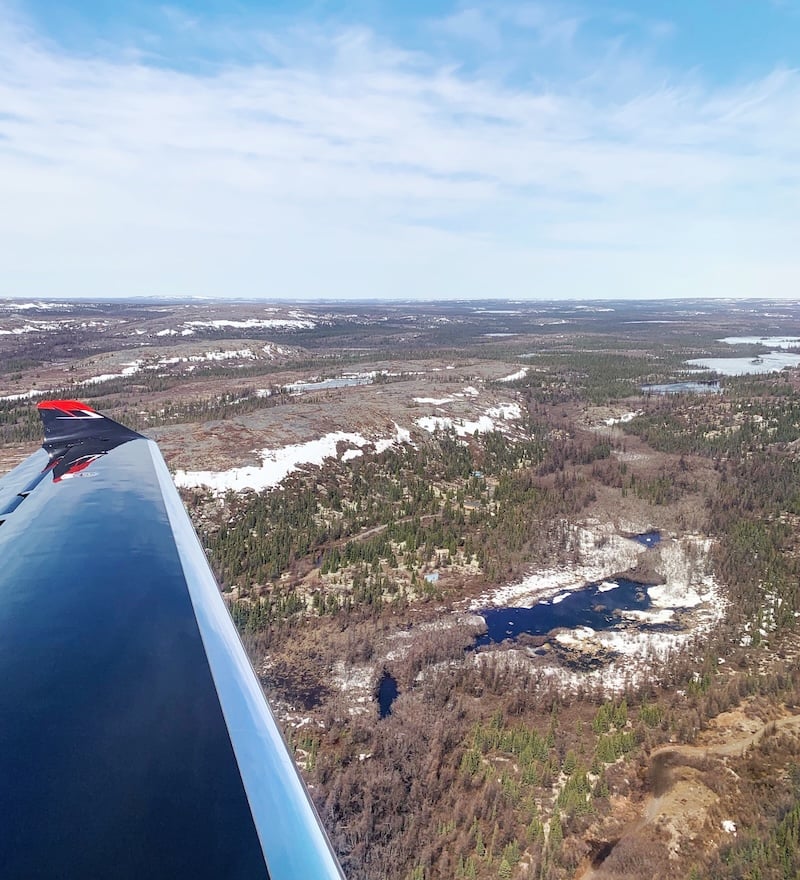Citation owner-pilot overflying northern Canada on their way to Kuujjuak, Canada on a self-flying Journey