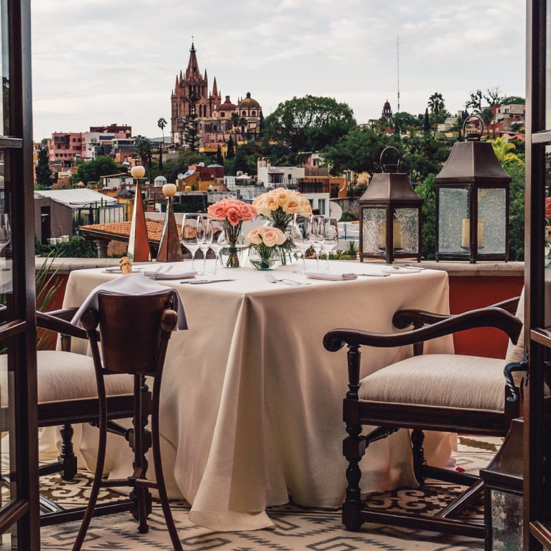 Captivating views from the suite balcony at Rosewood San Miguel de Allende.