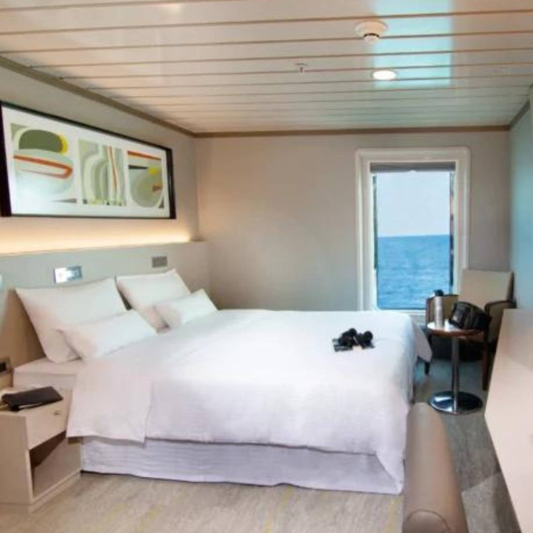 The seamless integration of comfort and style within the yacht's cabins, offering a retreat where travelers can rejuvenate while surrounded by the natural wonders of the Galapagos Islands.