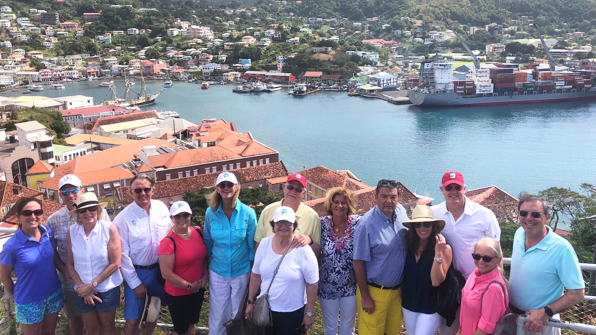The Air Journey group arriving in St. George's, Grenada.