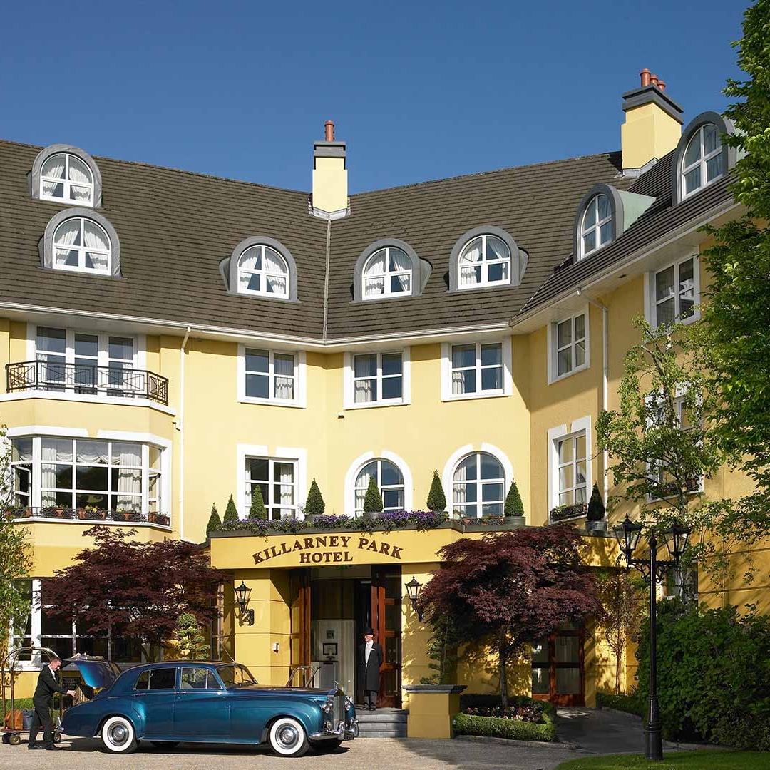 Experience the grandeur of Killarney Park Hotel in Kerry, Ireland. Self-flying pilots are welcomed into this luxurious retreat, nestled amidst the scenic landscapes of Ireland.