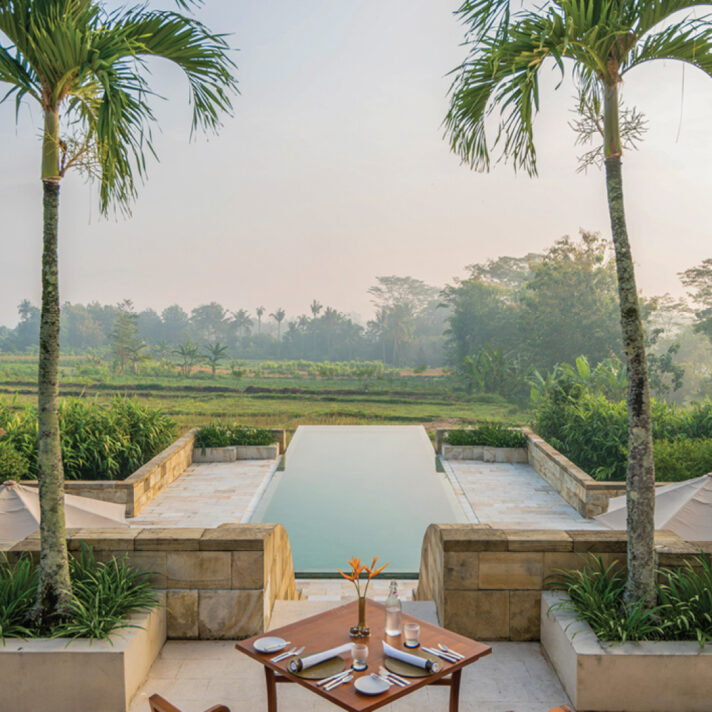 Pool at Amanjiwo in Borobudur, Indonesia