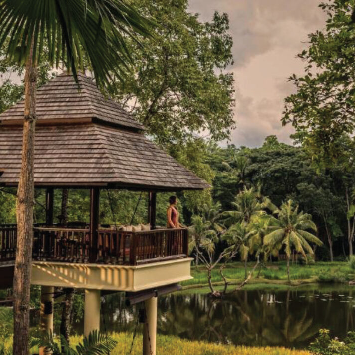 Woman relaxing at the Four Seasons Resort Chiang Mai