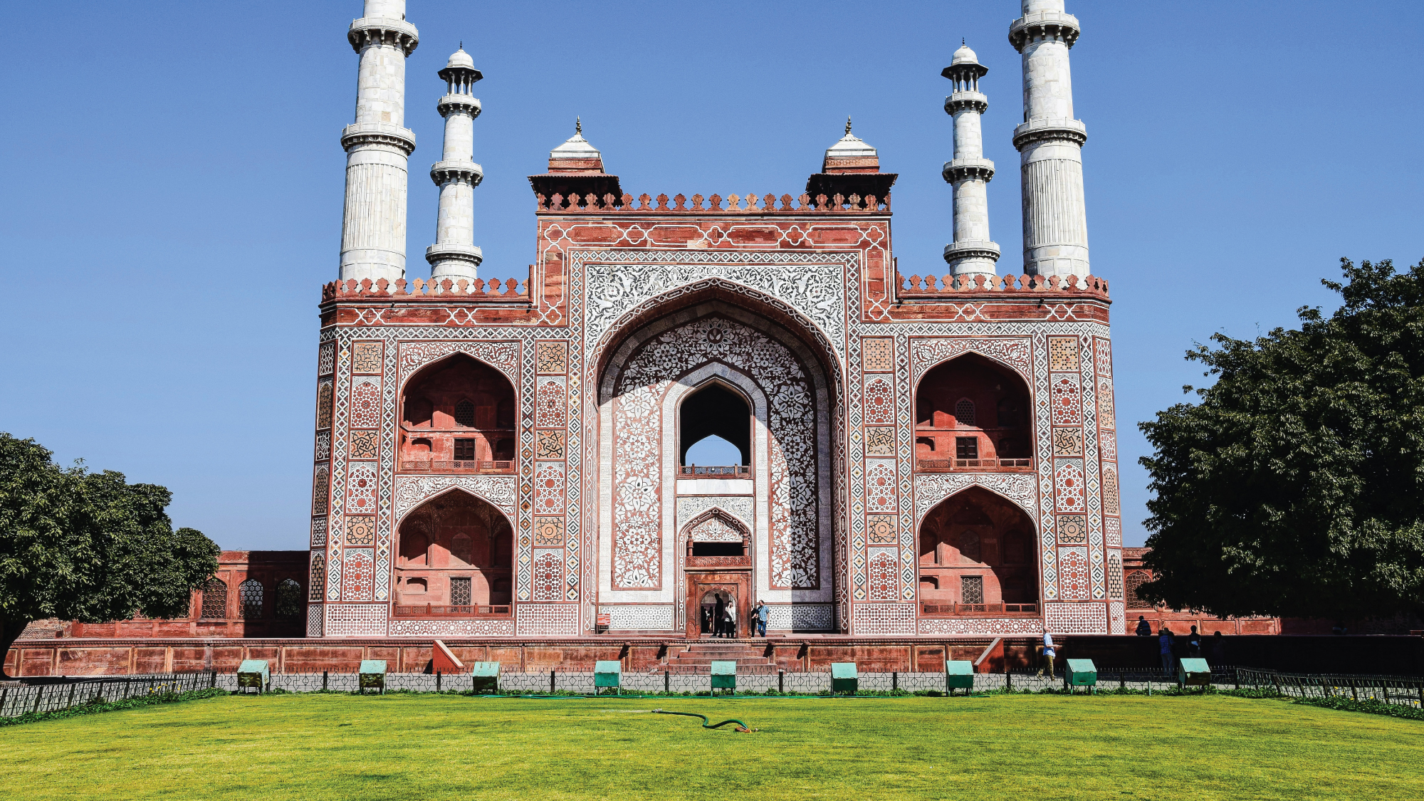 Historic forts and palaces with intricate designs.