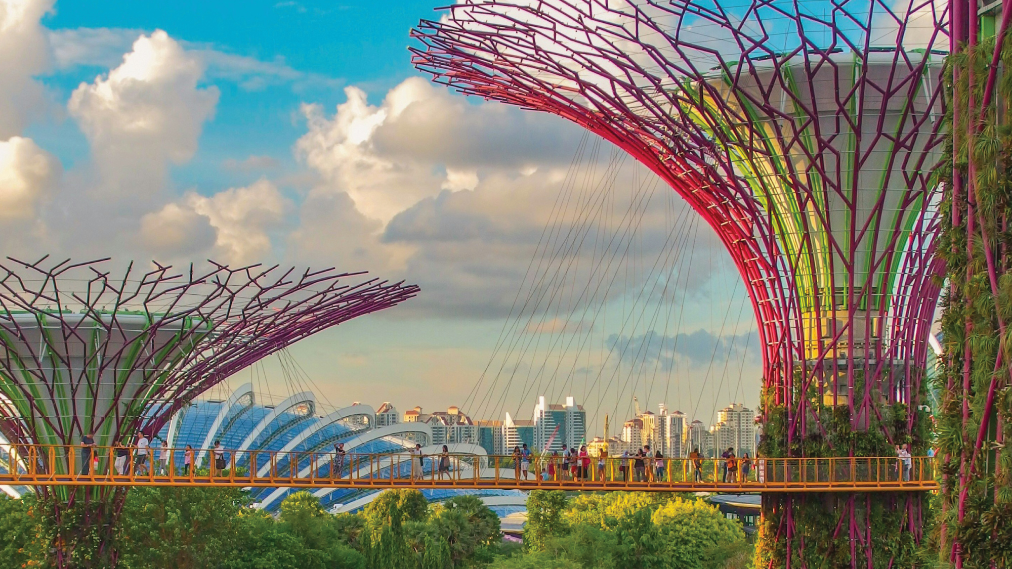 Gardens by the Bay with its towering Supertrees.