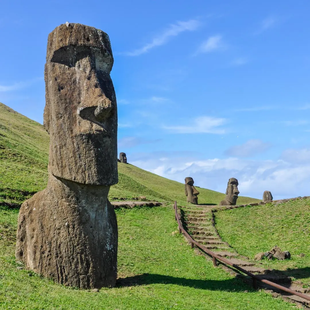 Moai statues in Easter Island, Chile