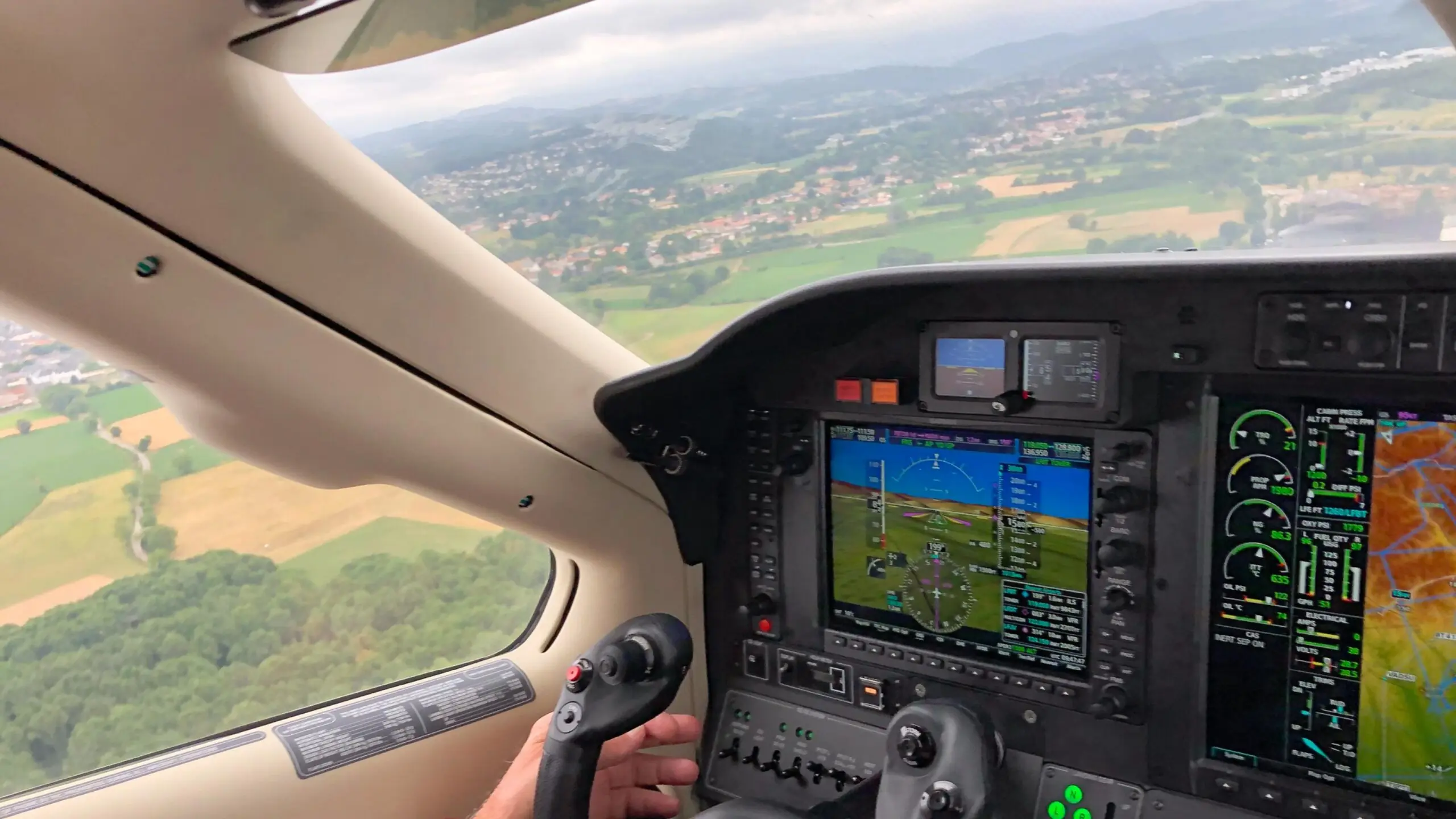 Flight over County Kerry, Ireland, revealing its lush green landscapes.